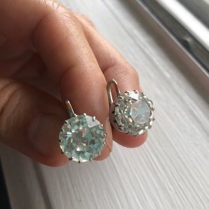 Big round vintage Rhinestone earrings